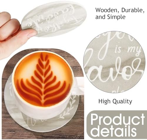 Queekay House Warming Gifts New Home Farmhouse Coasters Set of 6, Creamy - Image 3