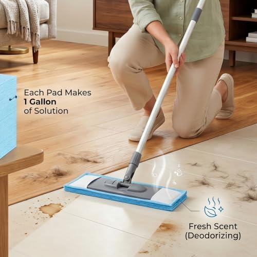 120-Pack Water Soluble Floor Cleaning Tablets, Multi-Surface Floor Cleaning Sheets for Mopping, Clean for Tile Wood Laminate, Blue - Image 4
