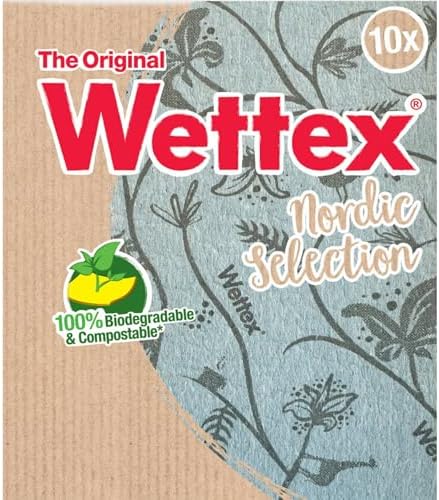 Wettex The Original 10-Pack Swedish Superabsorbent Dishcloth - Durable - Modern Limited Edition by Wettex