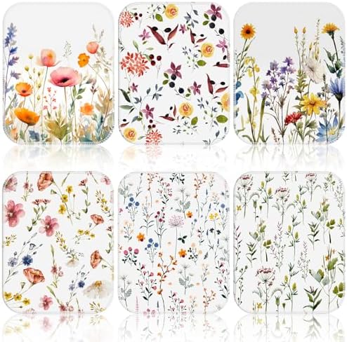 6 Pack Reusable Kitchen Cloths Cotton Towels, Wildflowers by Noveread