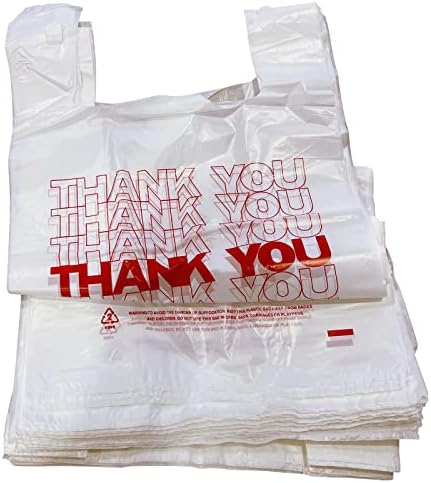 TashiBox 400Ct Plastic Bags with Handles, Thank You Bags - Image 4