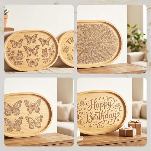 2Pcs Bamboo soap Dispenser Tray, Small Wooden Trays Dispenser Trays - Image 7