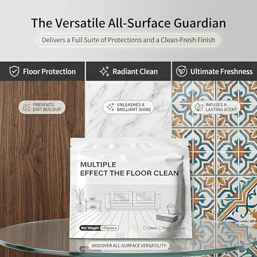 100/300PCS Multi-Surface Floor Cleaner Tablet,Upgraded Floor Cleaning Solution Tablets,Multiple Effect the floors Clean for Hardwood Laminate,Tile Walls Bathrooms & Kitchen Offices(Green) - Image 2