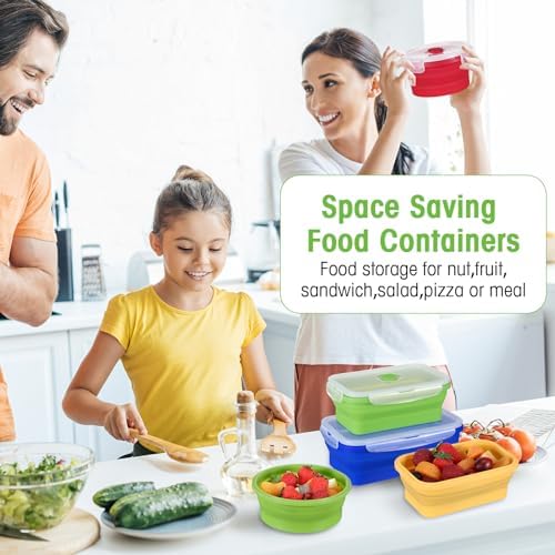 Yaomiao 16 Pack Collapsible Food Storage Container with Lid,Bright Colors - Image 6
