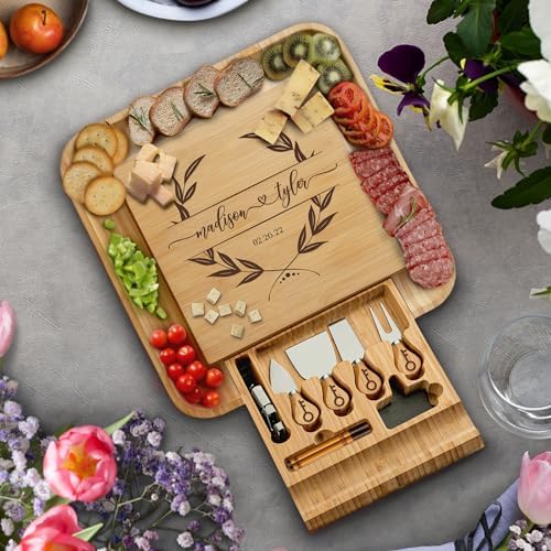 Personalized Charcuterie Board, Engraved Cheese Board, Custom Wedding Gift by Bamb%C3%BCsi