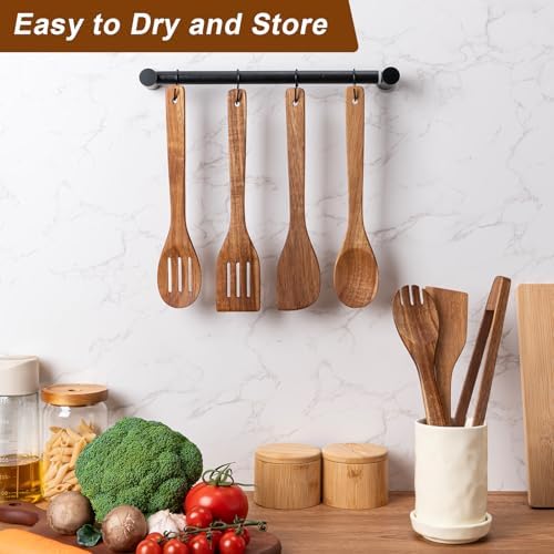 Eisinly 7-Piece Wooden Cooking Spoons, Premium Wood Utensil Set - Image 5