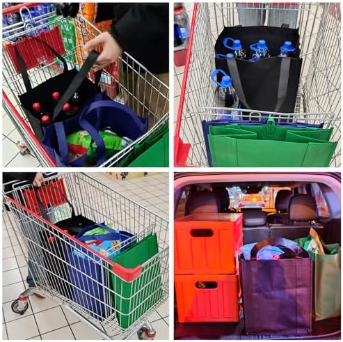 6 pack Reusable Grocery Bags,Thick Bottom-Shopping Bag for Groceries - Image 6