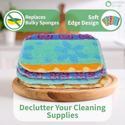 Reusable Dish Scrub Pads (12 Pack) – Non-Scratch Kitchen Scrubbers for Dishes, Pots & Pans – Sponge Alternative, Long-Lasting, Washable & Best Value Pack - Image 4