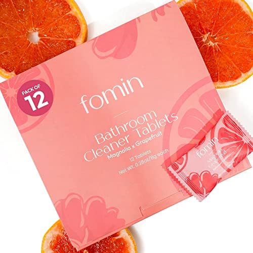 FOMIN Bathroom Cleaner Refill Tablets (12 Pack) - Magnolia Grapefruit by FOMIN