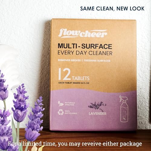 flowcheer Multi-Surface Cleaner Reusable Spray Bottles + All Purposes Cleaner Refills-Household&Kitchen Cleaning-12 Pack Makes 204 fl oz Bottles of Spray Cleaner Lemon and Lavender Scent - Image 6
