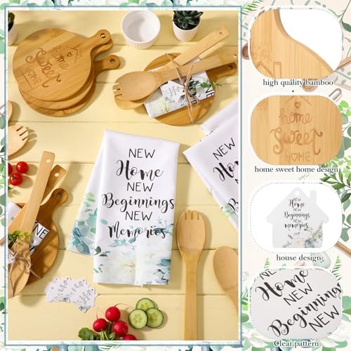 Geelin 31 Pcs Housewarming Gift Set, Round Cutting Board Towels - Image 3
