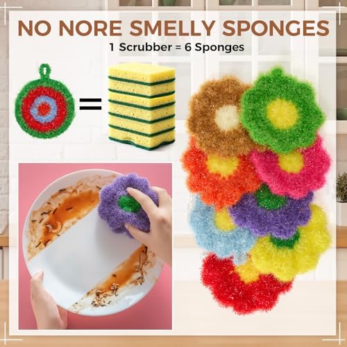 Kenning 16 Pcs Dish Scrubber Non Scratch Dish Washing Scrubbers - Image 5