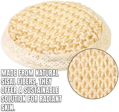 Soft Weave Facial Exfoliation Discs with Secure Finger Band - Sisal Cleanser Sponge Pads for Gentle Cleansing, 5-Pack - Image 2
