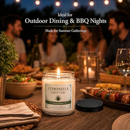 Citronella Candles Outdoor - 6 Pack Soy Wax Citronella Candles - Image 4