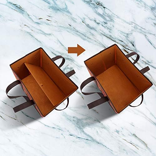 Foraineam Reusable Grocery Bags Set Durable Heavy Duty Tote Bag Collapsible Grocery Shopping Box Bag with Reinforced Bottom - Image 3