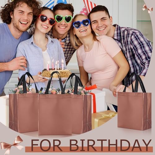 Eccliy 80 Pcs Reusable Gift Bags, Medium, Coffee - Image 5