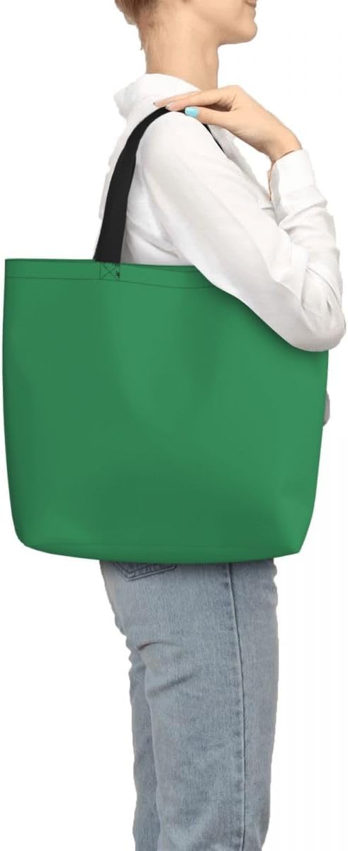 Custom Large Black Tote Bag With Pocket Extra Large Reusable Grocery Bags