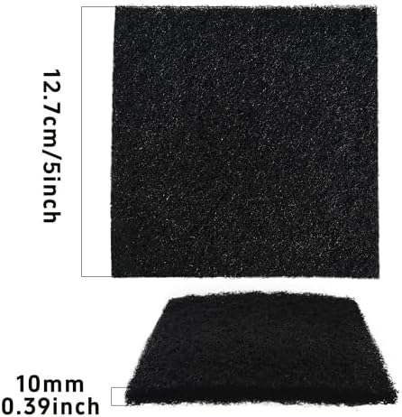 6PCS 5” Square Compost Bin Charcoal Filters, 0.4” Thick Activated Carbon Filters for Kitchen Countertop Compost Pail, Home Bucket Filter Replacements - Image 2
