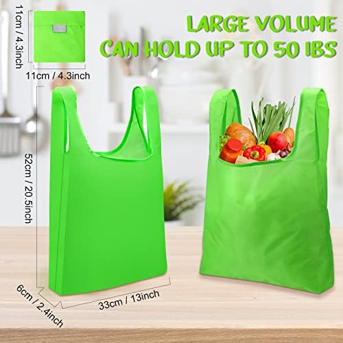 Eccliy 24 Pcs Reusable Grocery Bags Shopping Bags Foldable, Solid Style - Image 2
