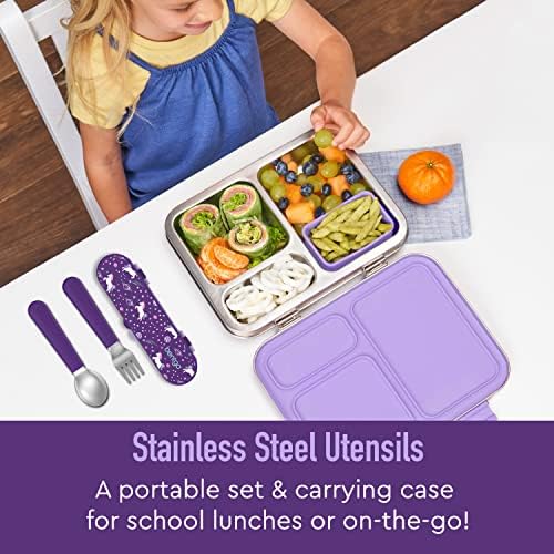 Bentgo Kids Stainless Steel Utensil Set with Fork, Spoon, & Storage Case - Image 2