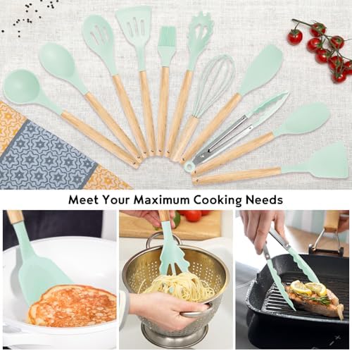 19PCS Green Kitchen Cooking Utensils Set Kitchen Tools Set - Image 3