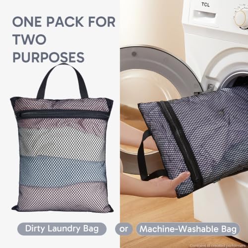 OlarHike Packing Cubes for Travel,Gifts for Women Mom,Anti-Tearing Suitcase Organizer for Luggage with Shoe & Hanging Toiletry Bag,Vacation Essentials & Accessories for Cruise Ship,10 Set,Black Flower - Image 6