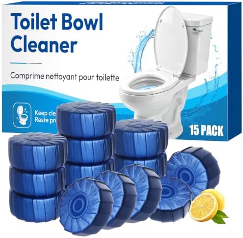 Toilet Bowl Cleaner Tablets,Auto Tank Clean,Blue 15 Pack by NunemoskWoodenArt