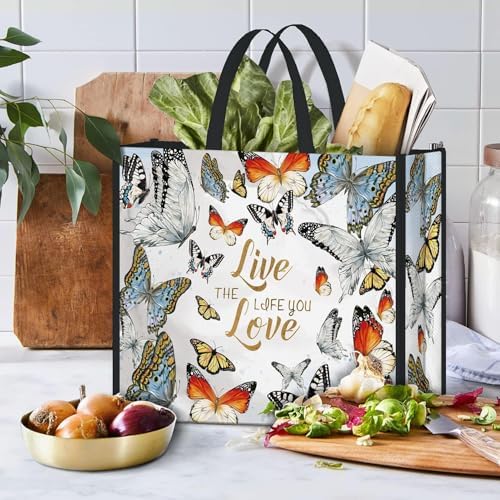 NymphFable Shopping Bags, 6 Pack Mixed Reusable Grocery Tote Bags 50LBS - Image 4