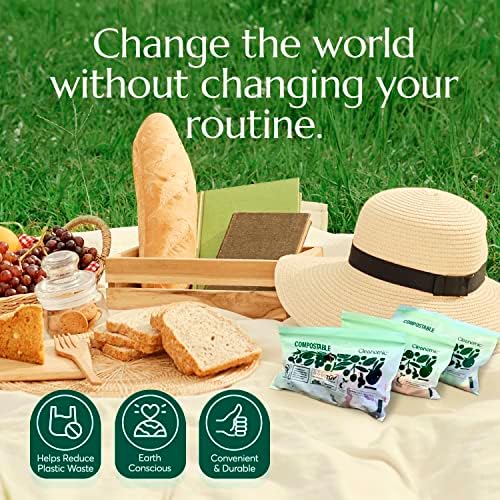 Cleanomic Compostable* Snack Size Food Storage Bags (50 Eco Zip) Freezer and Leak Proof, Also Available Gallon, Quart and Sandwich Size Bags - Image 7