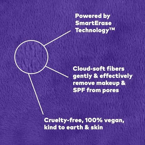The Original MakeUp Eraser PRO, Effortlessly Remove All Makeup Using Only Water, Including Waterproof Mascara, Eyeliner, Foundation, Lipstick, Sunscreen,and More! Queen Purple, 1 ct. - Image 4