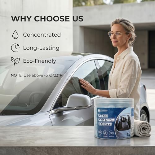 Coldcool Windshield Washer Tablets, 250-Pack Effervescent Car Glass Cleaning Tablets, Streak-Free Windshield Wiper Fluid Concentrate Replacement for All Vehicles - Image 6