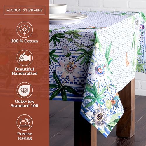 Maison d' Hermine Table Cloth Square Table Reusable 100% Cotton 54"x54" - Image 2
