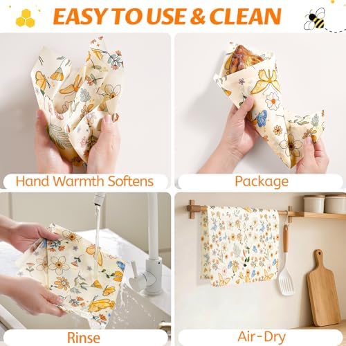 Beeswax Wraps for Food – Reusable Beeswax Bread Bag & Sandwich Wrap - Image 4