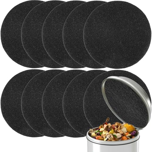 RAINFLOW 10 Pack Compost Bin Filters - Cut to Fit Activated Charcoal Pads by Unknown