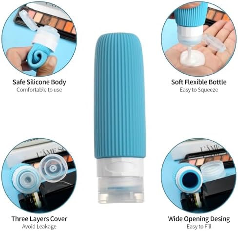 Mrsdry 16 Pack Travel Bottles Set, TSA Approved Leak Proof Silicone Squeezable Containers for Toiletries, Refillable Travel Accessories for Conditioner, Shampoo, Lotion & Body Wash Accessories - Image 4