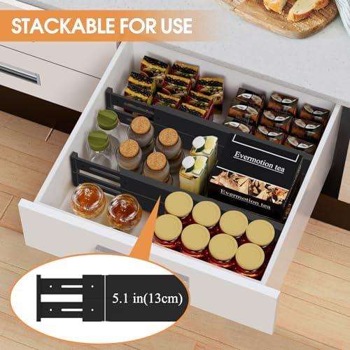Bamboo Drawer Dividers, Adjustable Drawer Organizers, Fits 17.6–21" Drawers - Image 4