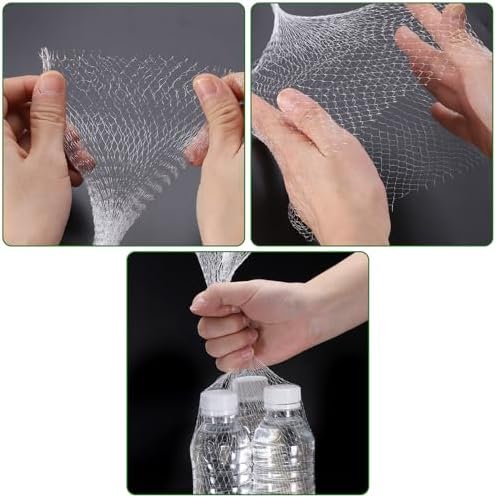 uxcell 150pcs Egg Hatching Bags, 24 Inch Mesh Nylon Netting Reusable Produce Mesh Bags Strong Stretchable Plastic Seafood Boil Bags for Fruits Vegetables Storage, White - Image 4