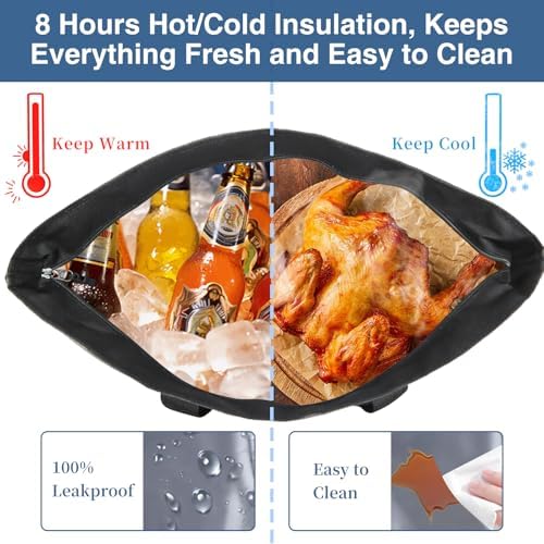 Insulated Cooler Bag Reusable Grocery Tote Bags Transport Large Lunch Box for Women - Image 3