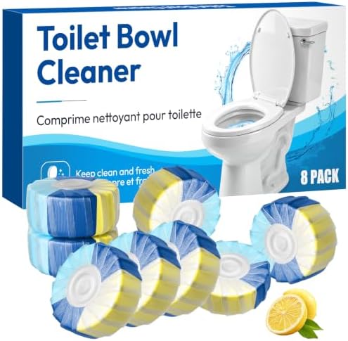 Toilet Bowl Cleaner Tablets,Auto Tank Clean,Colorful 8 Pack by NunemoskWoodenArt