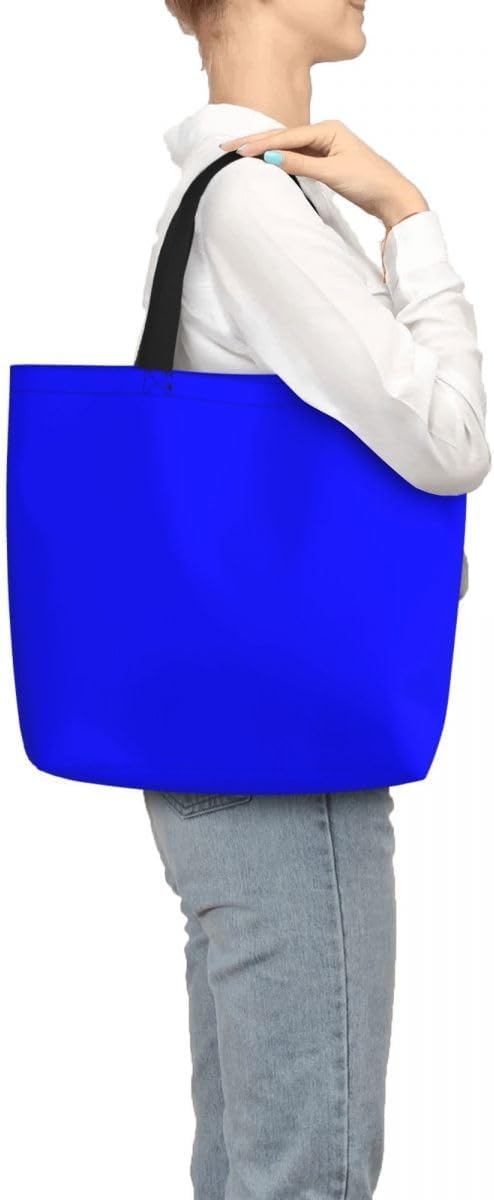 Custom Large Black Tote Bag With Pocket Extra Large Reusable Grocery Bags