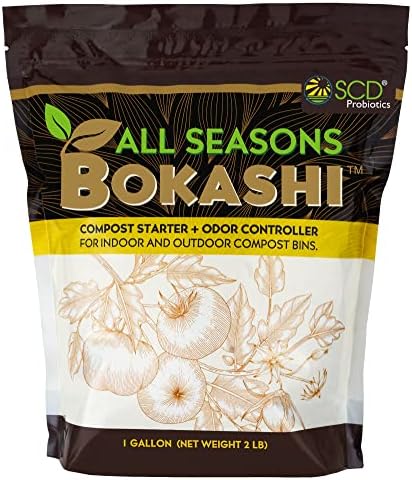 All Seasons Bokashi Compost Starter 2 lbs (1 Gallon) - Dry Bokashi Bran for Kitchen Compost Bin, Compost Food Pet Waste Quickly & Easily with Low Odor by SCD Probiotics by SCDProbiotics