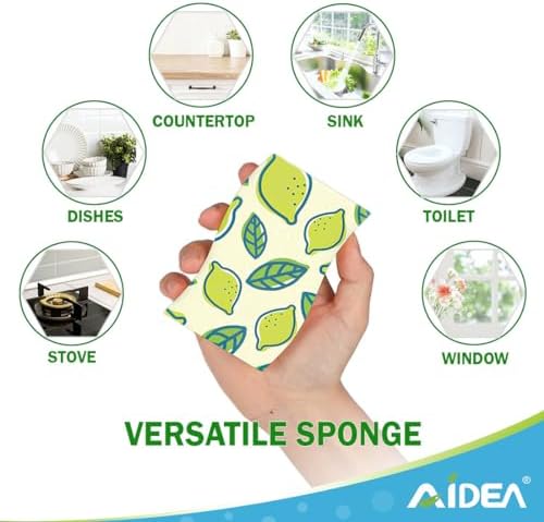 AIDEA Sponges Kitchen, Non-Scratch Scrub Sponge-24Count, Dish Sponges - Image 4