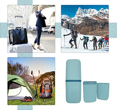 Travel Toothbrush & Toothpaste Case, Toothbrush Travel Holder with Cup Portable Travel Toothbrush Case Holder Toothbrush Travel Container for Camping School Business Trip Bathroom - Image 6