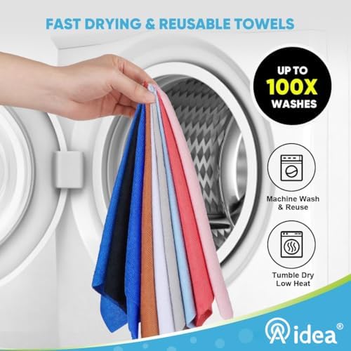 AIDEA Microfiber Cleaning Cloth 165 Sheets 3 Roll, Cleaning Rags 11×9" - Image 6