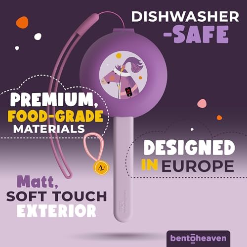 Bentoheaven Kids Utensils Set with Case, Reusable Fork & Spoon, Horse - Image 2