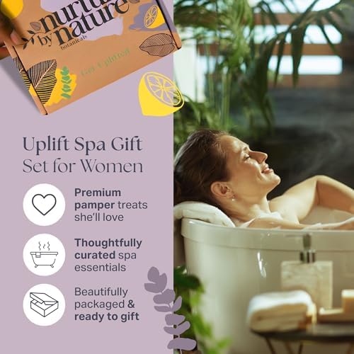 Nurture by Nature Vegan Gifts for Women - Home Spa Kit, Bath Set - Image 4