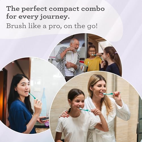 GuruNanda Folding Toothbrush with Built-in Cover & Toothpaste with Hydroxyapatite, Perfect for Travel, Compact & Portable, On-The-go - Soft Bristles & Ergonomic Handle, for Adults & Kids (1 Count) - Image 6
