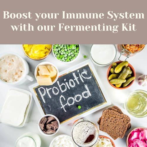 Jarming Collections Complete Kefir Starter Kit/Kombucha Fermentor Kit-1 Mason Jar Wide Mouth-Plastic Storage Lid - HIC(4 Inch) Nylon Mesh Strainer-Cotton Cloth Cover and Wood Spoon (Half Gallon) - Image 2