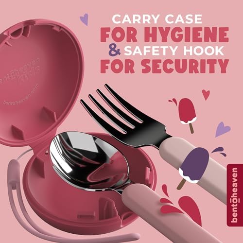 Bentoheaven Kids Utensils Set with Case, Reusable Fork & Spoon, Dachshund - Image 3