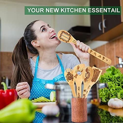 Friends Merchandise - Wooden Cooking Spoons Set 5, Novelty Decor, Unique Girl's Gifts, Housewarming Present - Image 6